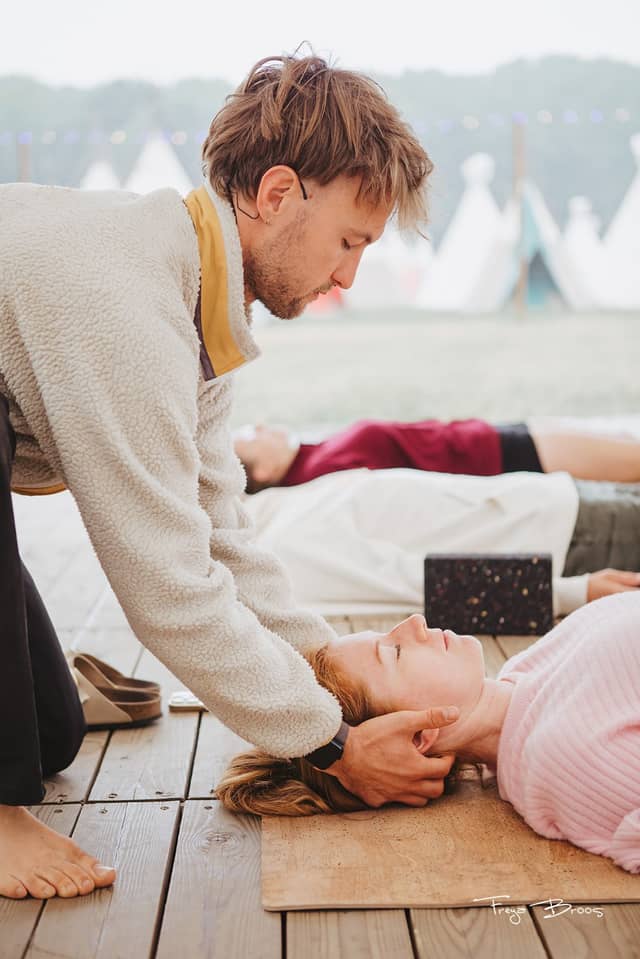 Festival Dome Teacher Supporting Head