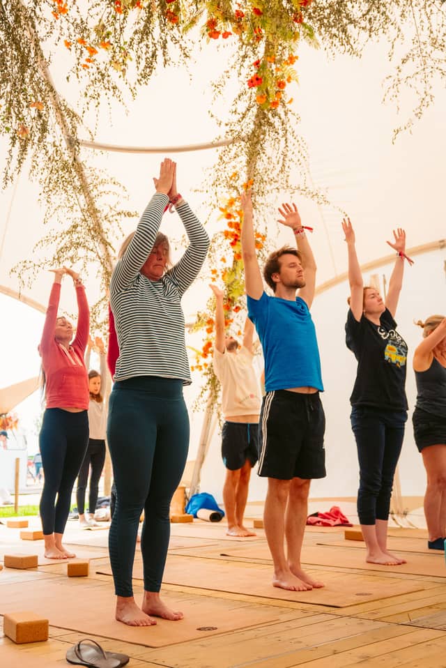 Rock Werchter Standing Stretch Group