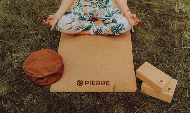 Yoga Practice With PIERRE Cork Equipment