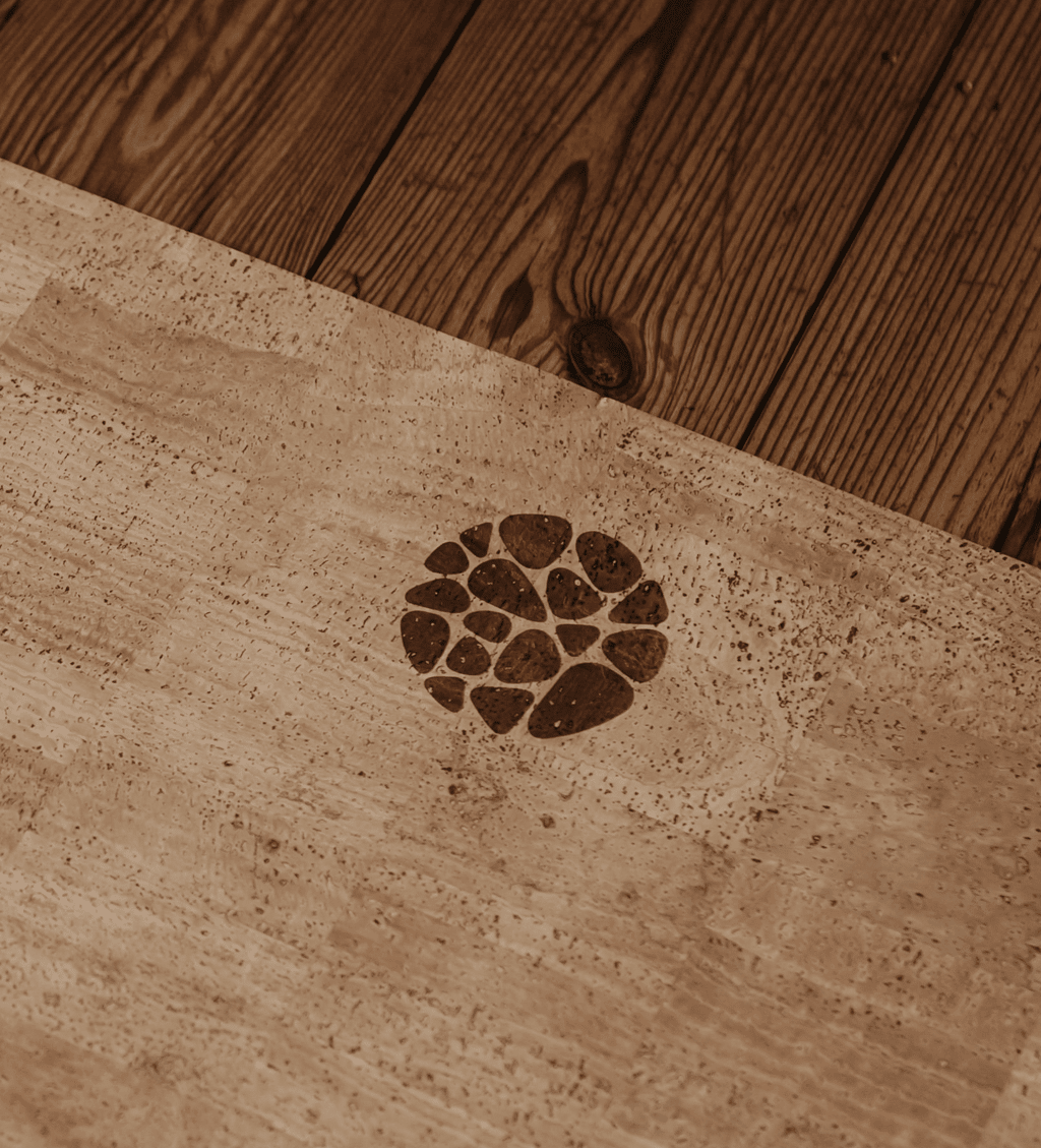 PIERRE cork yoga mats and props styled for a wellness space