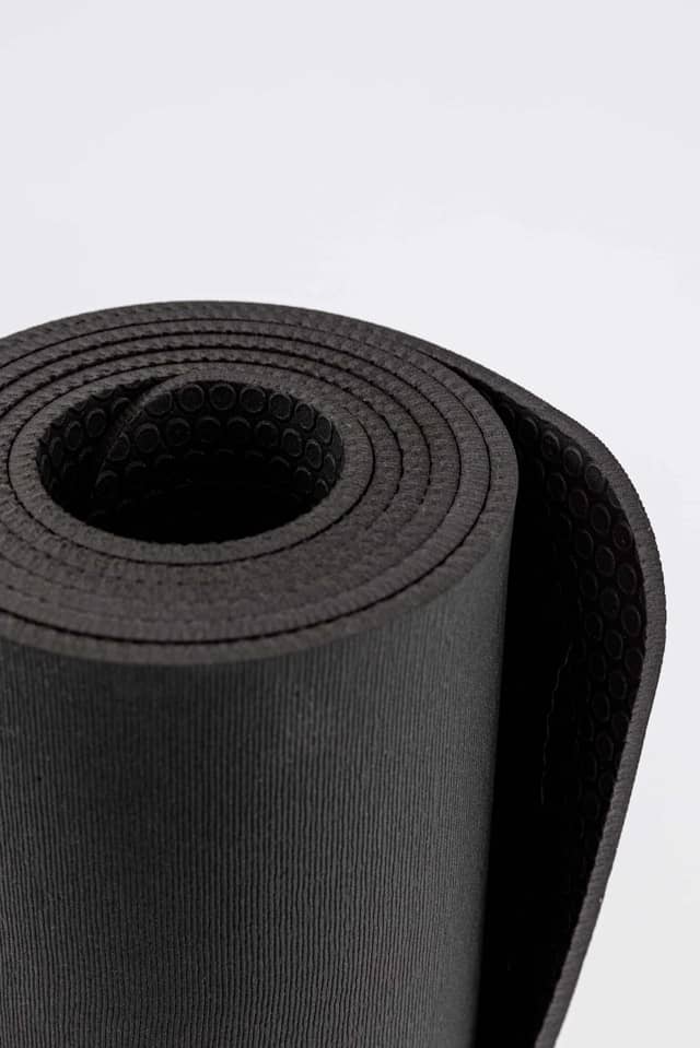 Rolled PIERRE Black Rubber Yoga Mat
