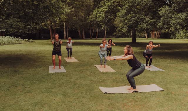 Group Outdoor Yoga With PIERRE Mats