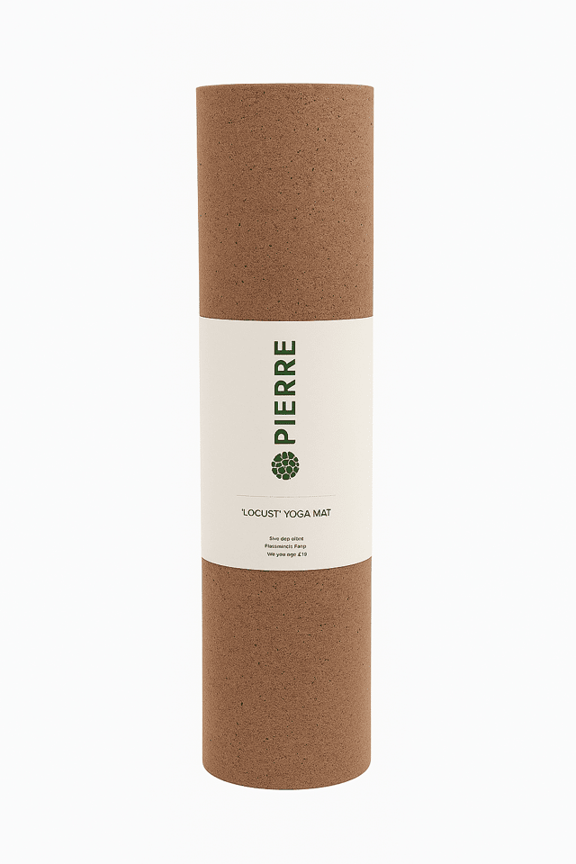 Rolled PIERRE Locust Cork Yoga Mat