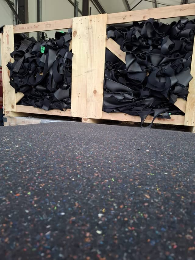 Recycled Rubber Granulate Block Material