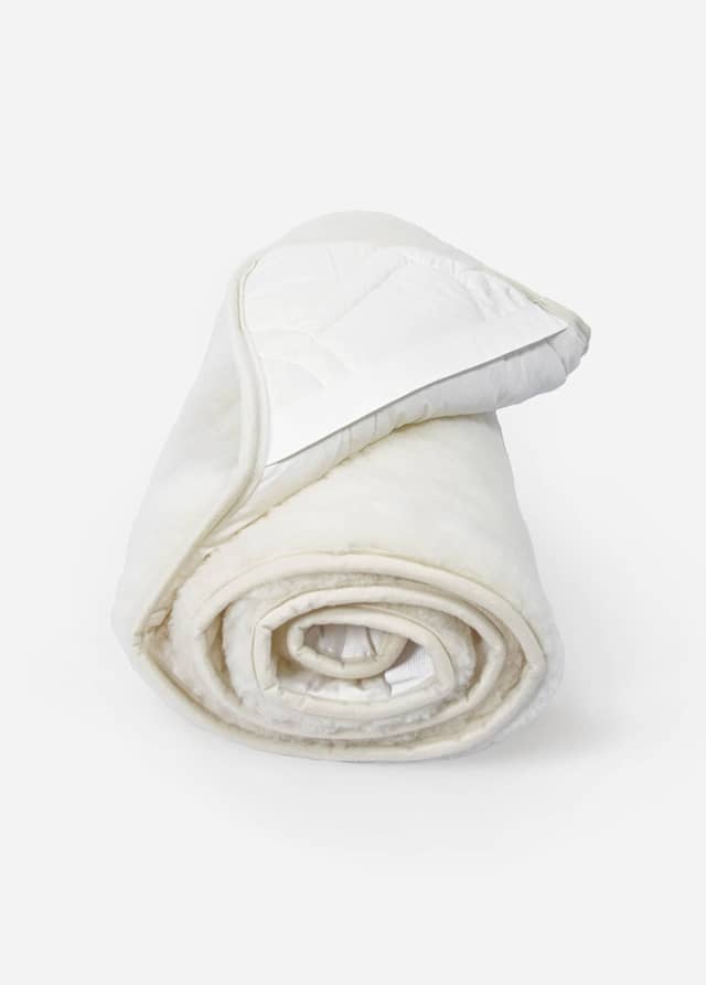 Rolled White Wool Yoga Mat PIERRE