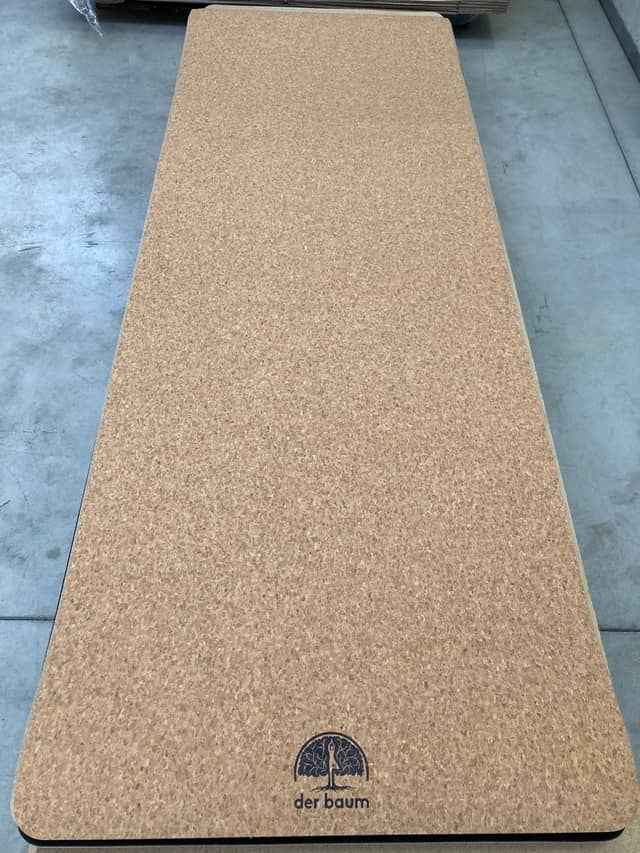 Natural Cork Yoga Mat With Der Baum Logo