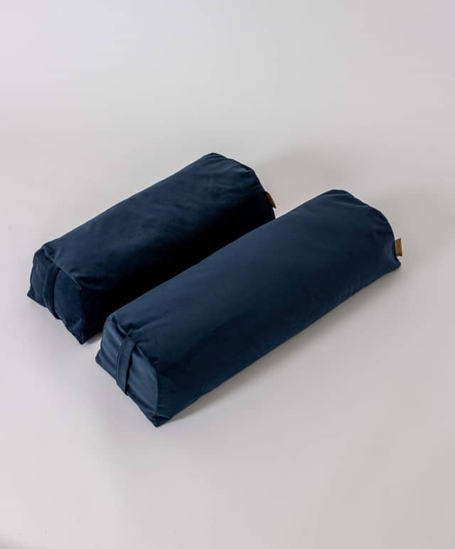 Two Blue Yoga Bolsters PIERRE