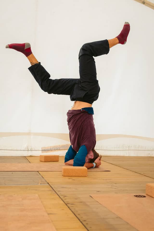 Rock Werchter Headstand Legs Bent Deck