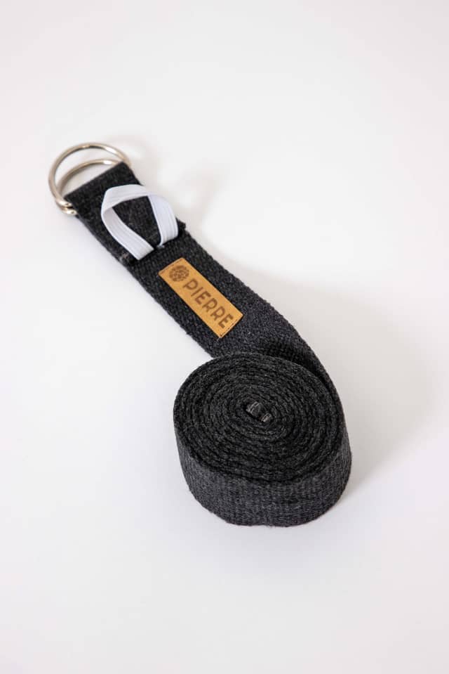 PIERRE Recycled Black Yoga Strap