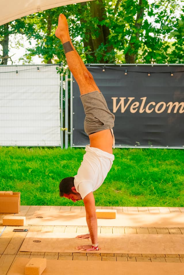 Rock Werchter Handstand Welcome Sign Grass