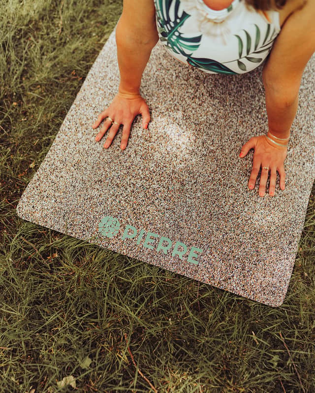 Yoga Practice On Recycled PIERRE Mat
