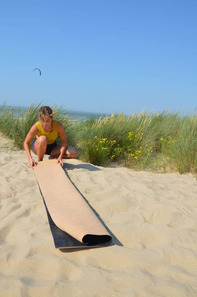 Unrolling PIERRE Cork Yoga Mat