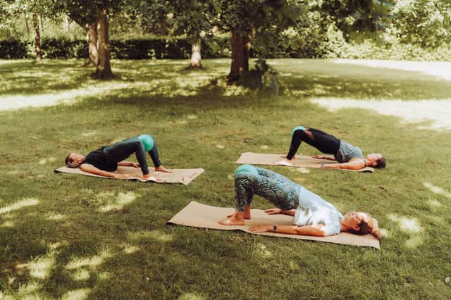 Outdoor Yoga Session On PIERRE Mats