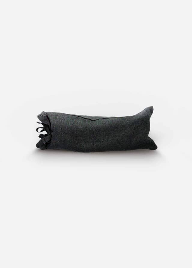 PIERRE Black Fabric Yoga Bolster