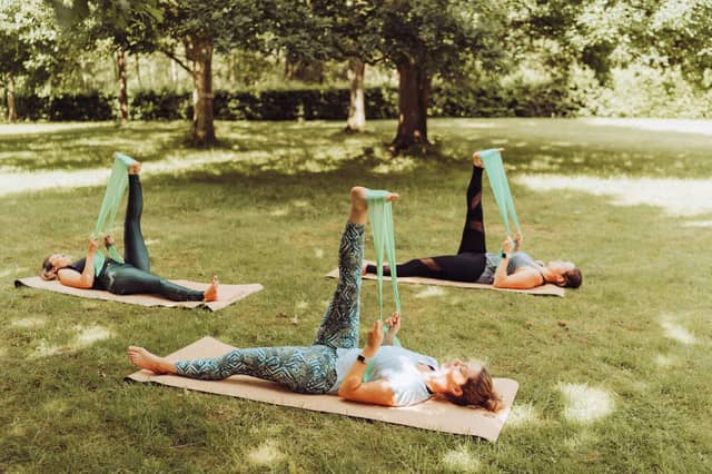 Yoga Practice On PIERRE Cork Mats