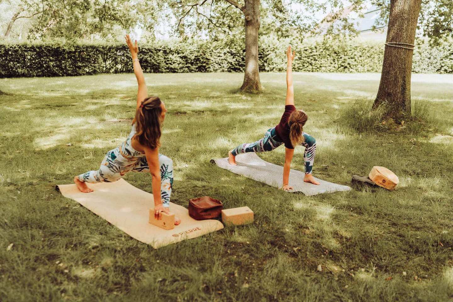 Eagle cork yoga mat unrolled in a calm studio — PIERRE shop