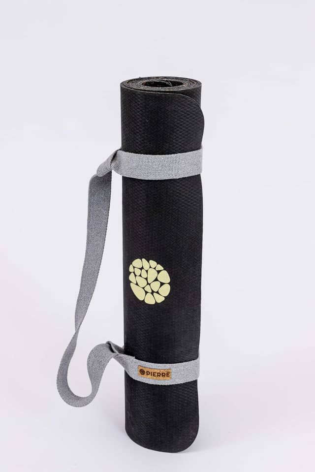 Rolled PIERRE Black Yoga Mat