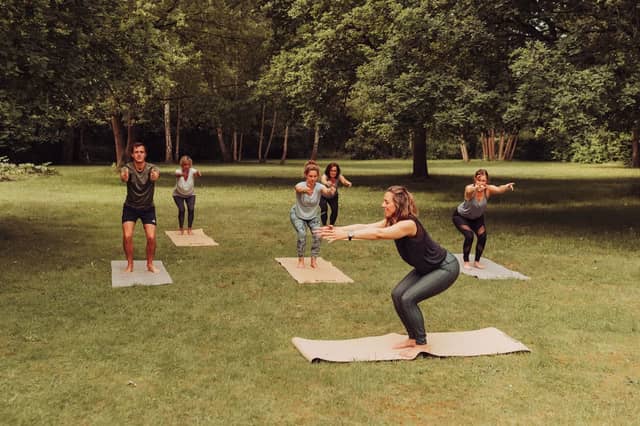 Outdoor Yoga Class With PIERRE Mats