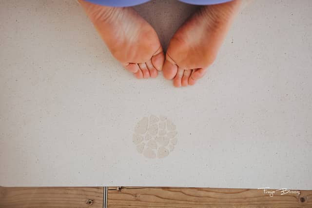 Festival Dome Feet Mat Logo Overhead