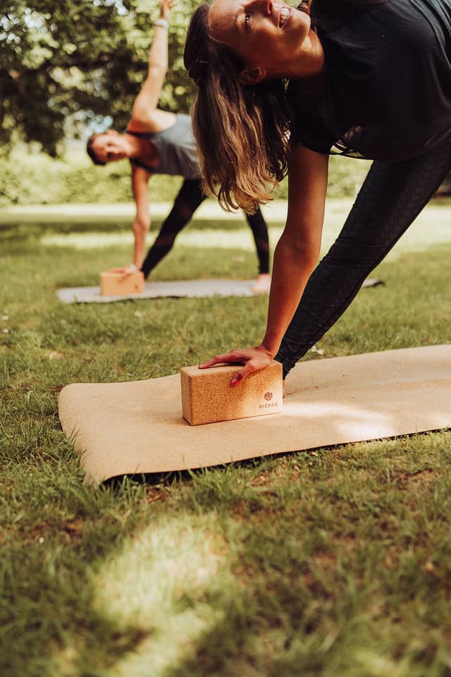 Yoga Practice With PIERRE Cork Blocks